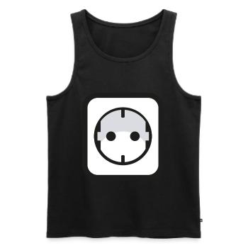 Socket Icon Power Electrician - Men's Premium Organic Tank Top - black - Front - AI Model Male 178 light (178cm)