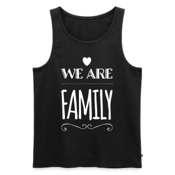 Nous sommes FAMILLE - Débardeur bio Premium Homme - noir - Devant - AI Model Male 178 light (178cm)
