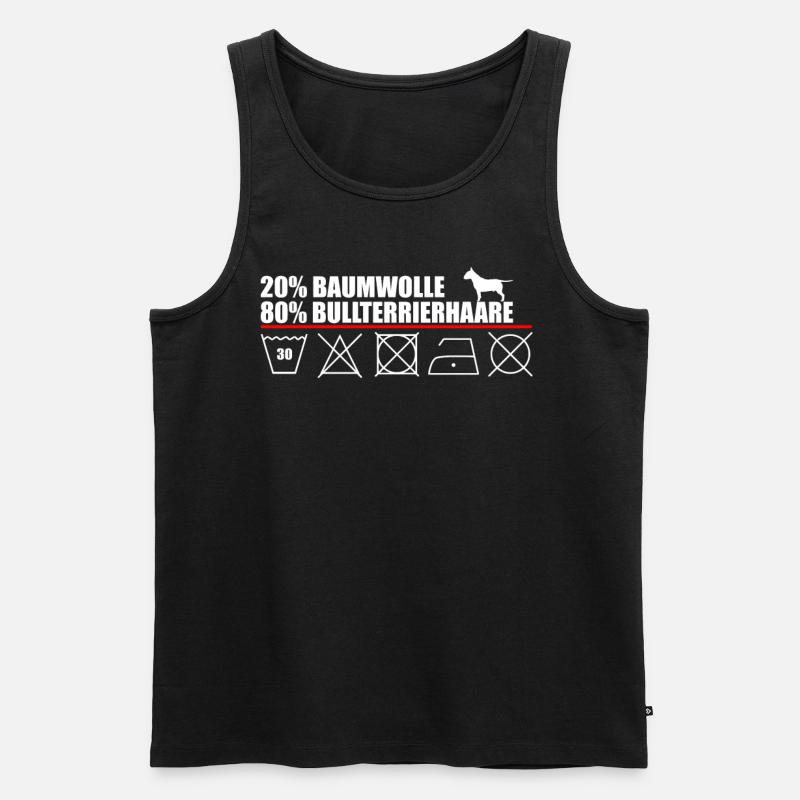 Bullterrier Hundehaare Geschenk - Männer Premium Bio Tank Top - Schwarz