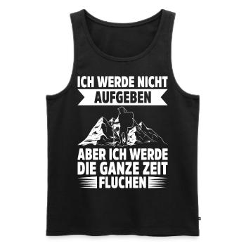 Wandern Geschenkidee Wanderer Berge Trekking - Männer Premium Bio Tank Top - Schwarz - Vorne - Michal (187cm)