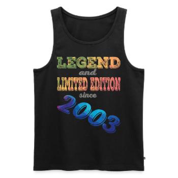 LEGEND AND LIMITED EDITION - Männer Premium Bio Tank Top - Schwarz - Vorne - Michal (187cm)