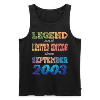 LEGEND AND LIMITED EDITION - Männer Premium Bio Tank Top - Schwarz - Vorne - Michal (187cm)