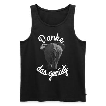 Éléphant merci, ça suffit - Débardeur bio Premium Homme - noir - Devant - AI Model Male 178 light (178cm)