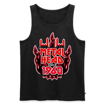 METALHEAD since 1960 - Männer Premium Bio Tank Top - Schwarz - Vorne - AI Model Male 178 light (178cm)