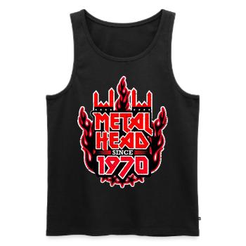 METALHEAD since 1970 - Männer Premium Bio Tank Top - Schwarz - Vorne - AI Model Male 178 light (178cm)
