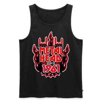 METALHEAD since 1961 - Männer Premium Bio Tank Top - Schwarz - Vorne - AI Model Male 178 light (178cm)