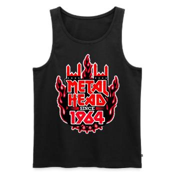 METALHEAD since 1964 - Männer Premium Bio Tank Top - Schwarz - Vorne - AI Model Male 178 light (178cm)