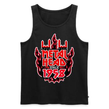 METALHEAD since 1958 - Men's Premium Organic Tank Top - black - Front - AI Model Male 178 light (178cm)