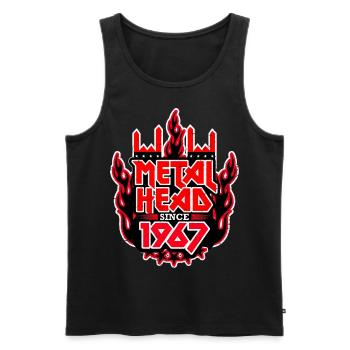 METALHEAD since 1967 - Men's Premium Organic Tank Top - black - Front - AI Model Male 178 light (178cm)