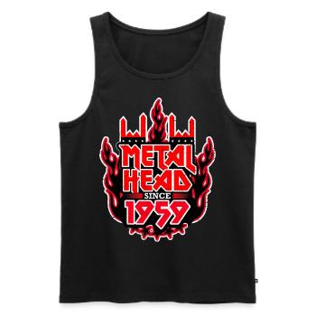 METALHEAD since 1959 - Männer Premium Bio Tank Top - Schwarz - Vorne - AI Model Male 178 light (178cm)