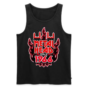 METALHEAD since 1966 - Männer Premium Bio Tank Top - Schwarz - Vorne - AI Model Male 178 light (178cm)