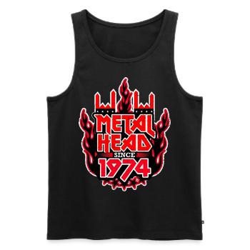 METALHEAD since 1974 - Men's Premium Organic Tank Top - black - Front - AI Model Male 178 light (178cm)