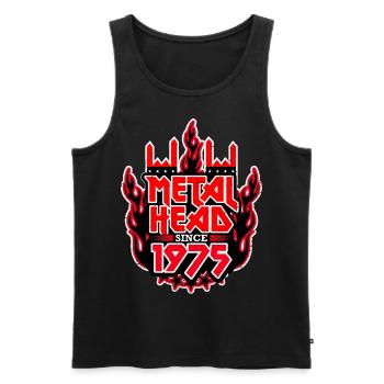 METALHEAD since 1975 - Männer Premium Bio Tank Top - Schwarz - Vorne - AI Model Male 178 light (178cm)
