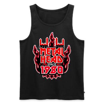 METALHEAD since 1980 - Männer Premium Bio Tank Top - Schwarz - Vorne - AI Model Male 178 light (178cm)