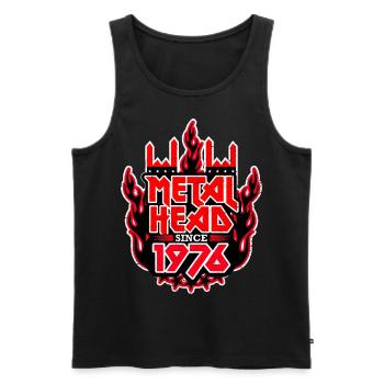 METALHEAD since 1976 - Männer Premium Bio Tank Top - Schwarz - Vorne - AI Model Male 178 light (178cm)