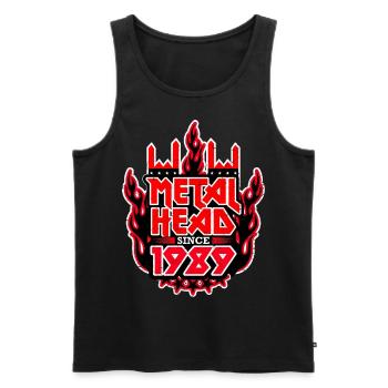 METALHEAD since 1989 - Männer Premium Bio Tank Top - Schwarz - Vorne - AI Model Male 178 light (178cm)