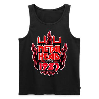 METALHEAD since 1983 - Men's Premium Organic Tank Top - black - Front - AI Model Male 178 light (178cm)