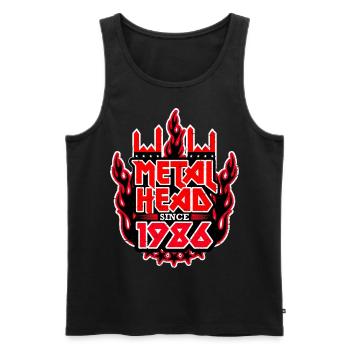 METALHEAD since 1986 - Männer Premium Bio Tank Top - Schwarz - Vorne - AI Model Male 178 light (178cm)