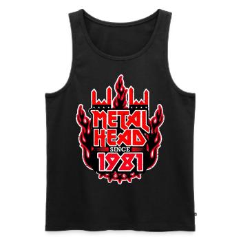 METALHEAD since 1981 - Men's Premium Organic Tank Top - black - Front - AI Model Male 178 light (178cm)