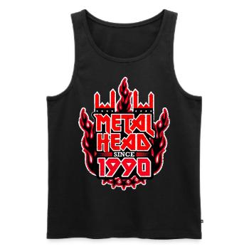 METALHEAD since 1990 - Männer Premium Bio Tank Top - Schwarz - Vorne - AI Model Male 178 light (178cm)