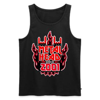 METALHEAD depuis 2001 - Débardeur bio Premium Homme - noir - Devant - AI Model Male 178 light (178cm)