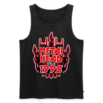 METALHEAD since 1998 - Männer Premium Bio Tank Top - Schwarz - Vorne - AI Model Male 178 light (178cm)