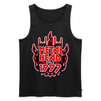 METALHEAD depuis 1997 - Débardeur bio Premium Homme - noir - Devant - AI Model Male 178 light (178cm)