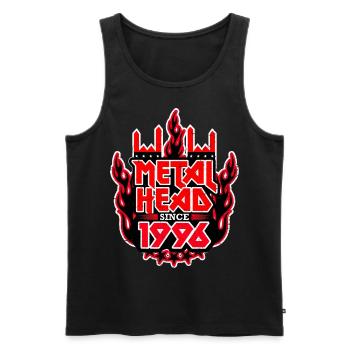 METALHEAD since 1996 - Männer Premium Bio Tank Top - Schwarz - Vorne - AI Model Male 178 light (178cm)