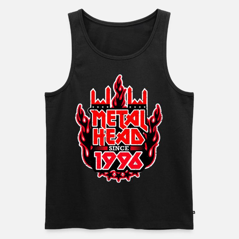 METALHEAD since 1996 - Männer Premium Bio Tank Top - Schwarz