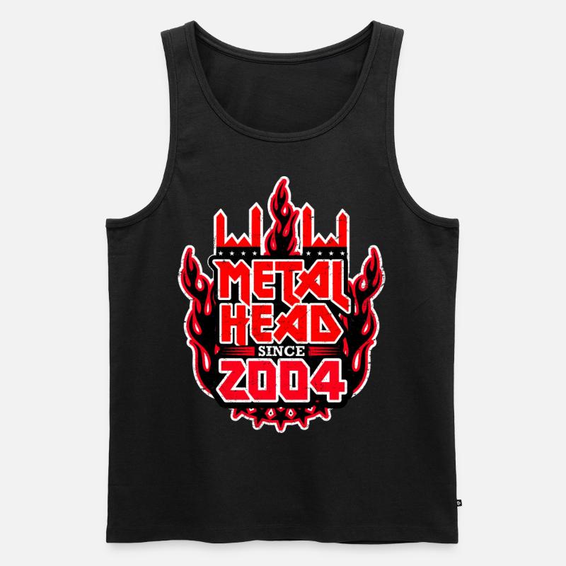 METALHEAD since 2004 - Männer Premium Bio Tank Top - Schwarz