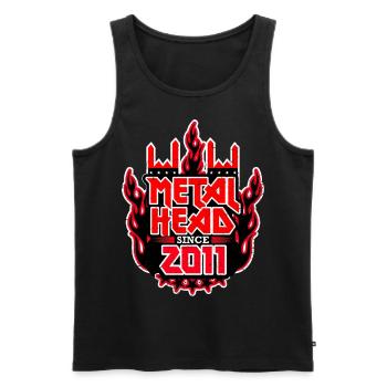 METALHEAD depuis 2011 - Débardeur bio Premium Homme - noir - Devant - Michal (187cm)