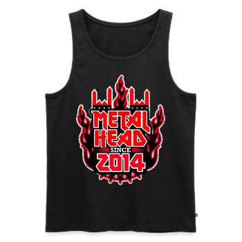 METALHEAD since 2014 - Männer Premium Bio Tank Top - Schwarz - Vorne - AI Model Male 178 light (178cm)