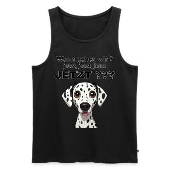 Dalmatiner - Männer Premium Bio Tank Top - Schwarz - Vorne - Michal (187cm)
