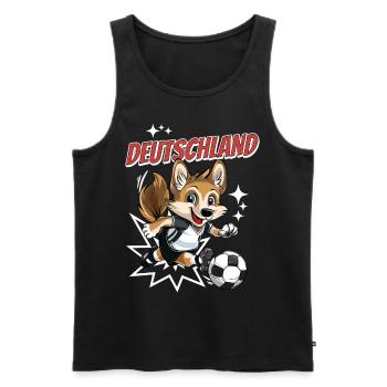 Soccer Germany Dog Animal Soccer Fan Team - Men's Premium Organic Tank Top - black - Front - Michal (187cm)