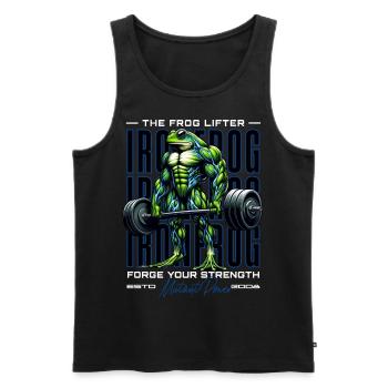The Frog Lifter - Männer Premium Bio Tank Top - Schwarz - Vorne - Michal (187cm)