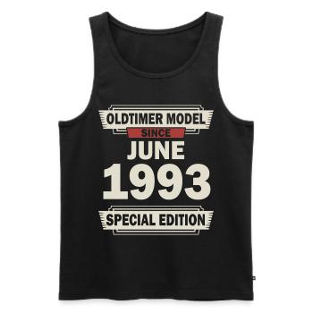 29ème anniversaire Juin né 1993 Idée cadeau - Débardeur bio Premium Homme - noir - Devant - Michal (187cm)