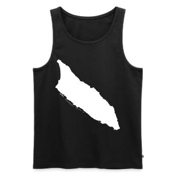 Aruba Landkarte Flagge - Männer Premium Bio Tank Top - Schwarz - Vorne - AI Model Male 178 light (178cm)
