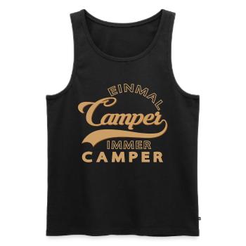Camper Camping - Männer Premium Bio Tank Top - Schwarz - Vorne - Michal (187cm)