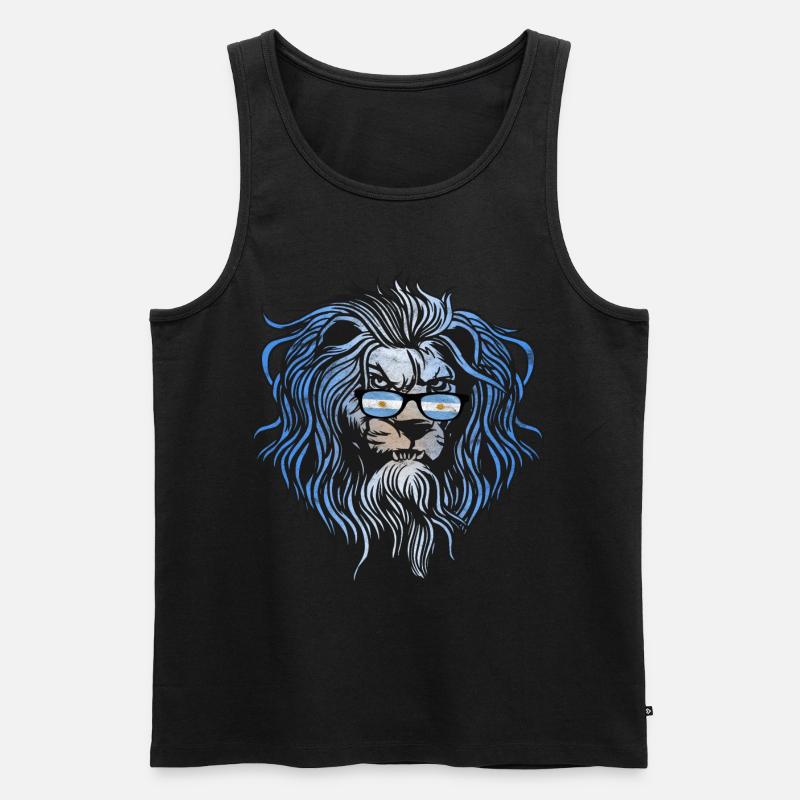 Argentinien - Männer Premium Bio Tank Top - Schwarz