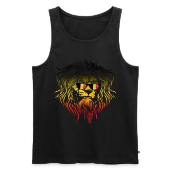 Belgien - Männer Premium Bio Tank Top - Schwarz - Vorne - AI Model Male 178 light (178cm)