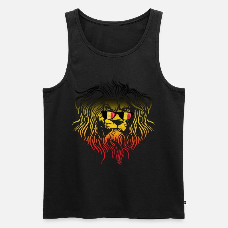 Belgien - Männer Premium Bio Tank Top - Schwarz