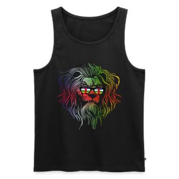 Central African Republic - Men's Premium Organic Tank Top - black - Front - AI Model Male 178 light (178cm)