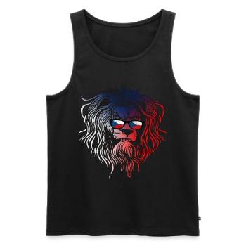 Czech Republic - Men's Premium Organic Tank Top - black - Front - AI Model Male 178 light (178cm)