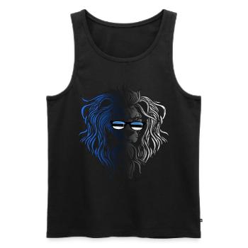 Estland - Männer Premium Bio Tank Top - Schwarz - Vorne - AI Model Male 178 light (178cm)