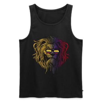 Colombia - Men's Premium Organic Tank Top - black - Front - Michal (187cm)