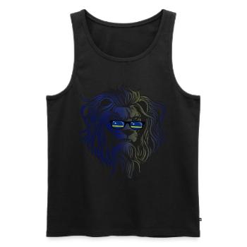 Curaçao - Männer Premium Bio Tank Top - Schwarz - Vorne - AI Model Male 178 light (178cm)