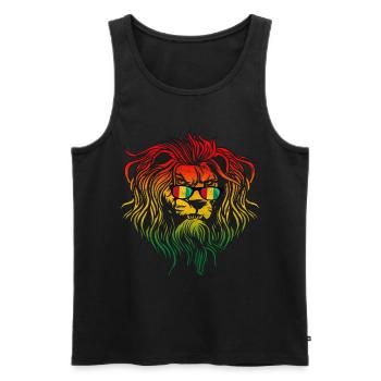 Guinée - Débardeur bio Premium Homme - noir - Devant - AI Model Male 178 light (178cm)