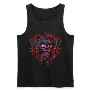 Norvège - Débardeur bio Premium Homme - noir - Devant - AI Model Male 178 light (178cm)