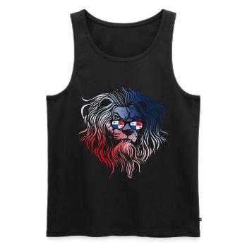 Panama - Männer Premium Bio Tank Top - Schwarz - Vorne - AI Model Male 178 light (178cm)