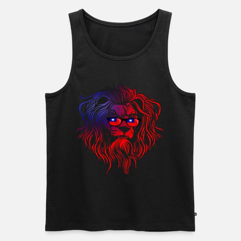Taiwan - Männer Premium Bio Tank Top - Schwarz